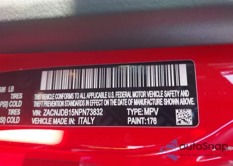 2022 Jeep Renegade (Red) Edition 4X4 из США, поврежденный, VIN ZACNJDB15NPN73832